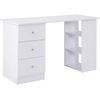 HOMCOM Schreibtisch Multimediabüro mit 3 Schubladen 2 Regalen 120L x 4...