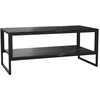 HOMCOM Moderne Couchtisch mit 2 Regale 106 x 50 x 47 cm Schwarz Aosom