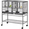 PawHut Vogelkäfig mit Futterschale und Sitzstange 95L x 45,5B x 102H c...