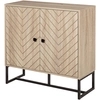 HOMCOM Buffet Schrank 2 Türen Holz und metallische Füße Schwarz 80L x ...