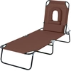 Outsunny Sonnenbett klappbar mit 4-fach verstellbarer Liegeposition Le...