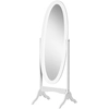 HOMCOM Ovaler freistehender Spiegel im Shabby Chic-Stil mit verstellba...