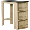 HOMCOM Bartisch hoher Küchentisch Stehtisch - Maße 112L x 57B x 106H c...