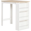 HOMCOM Bartisch hoher Küchentisch Stehtisch - Maße 112L x 57B x 106H c...