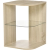 HOMCOM Beistelltisch Blumenhocker Design Zeitgenössisch Sofatisch Glas...