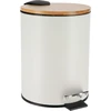 Tendance Mülleimer 2,5L weiß braun 17 cm x 20,5 cm x 23 cm Metall Bamb...