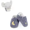 Kaloo Sound-armband & Hausschuhe Elefant Kuscheltier