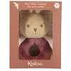 Kaloo Kuscheltier-Rassel Hase bordeauxrot - weiches Babyspielzeug