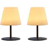 2er-Pack kabellose Tischleuchten   LUMISKY   TWINS   Höhe 16 cm   Grau...