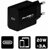 Akashi USB-C Power Delivery 20W (20 W, 1 Port), USB Ladegerät, Schwarz