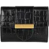 Lancaster Portemonnaie Exo Ily, Schwarz, Krokodilmuster