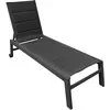 Sonnenliege BARBADOS aus schwarzem Textilene - anthrazitgraues Alumini...