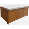 sweeek - Gartentruhe aus Holz 200L 125 X 60 cm - Holzfarben