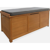 sweeek - Gartentruhe aus Holz 200L 125 X 60 cm - Holzfarben