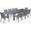 sweeek - Ausziehbare Gartengarnitur - Odenton - 235/335 cm - Anthrazit