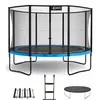 KANGUI Trampolin Ø 430cm + Leiter + Abdeckung + Verankerungsset - PUNC...