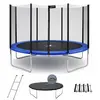 KANGUI Rundes blaues Trampolin Ø 360cm mit Netz, Leiter, Abdeckung und...
