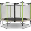 Gartentrampolin Ø 360cm + Sicherheitsnetz - JUMPI 360   Taupe/Grün