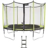 Gartentrampolin Ø 430cm + Netz + Leiter - JUMPI 430   Schwarz/Grün