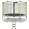 Gartentrampolin Ø 430cm + Netz + Leiter - JUMPI 430   Taupe/Grün