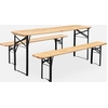 sweeek - Holztisch mit 2 Sitzbänken 180cm - Natur
