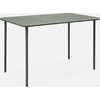 sweeek - Gartentisch aus Stahl für 4 Personen - Khaki