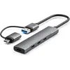 DLH USB-C (M)/USB-A (M) HUB WITH 4 USB-C (F) PORTS - 4X USB-C 3.2 G (U...