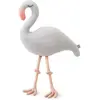 Großer Baumwoll Plüsch Flamingo - 63 x 38 cm - Grau | by SEVIRA KIDS