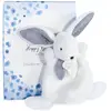 Doudou et Compagnie - Mini Kuscheltier Hase   Happy Glossy   Grau   17...