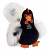 Histoire D'Ours Plüschtier Rico-Hahn- in Schwarz-Weiß - 26 cm - d'Ours