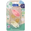 Dodie Gummischnuller Gelb - Rosa ab 6 Monaten 2 ct