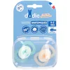 Dodie Sucettes Anatomiques Vert - Beige 0-2 Mois 2 ct