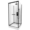Komplettdusche 80×80×230 cm, Duschtasse, Gleittüren, 5 mm ESG, Armatur