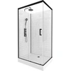 Aurlane Komplettdusche Metro 110 x 80 x 230 cm schwarz