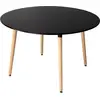 Runder Tisch 120cm schwarz MARTHA