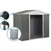 Gerätehaus aus Metall "Dallas" - 4,07 m² mit Dachrinne und Wasserauffa...