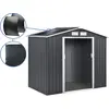 Gerätehaus aus Metall- "Vegas"- 2,7 m² mit Solarpaneelen - Grau