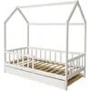 Kinderhausbett mit Schublade "Paloma" - 90 x 190 cm - Weiß