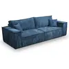 4-Sitzer Schlafsofa mit Bettkasten Isaac Cord Blau