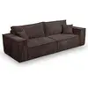 4-Sitzer Schlafsofa mit Bettkasten Isaac Cord Braun