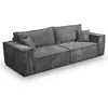 4-Sitzer Schlafsofa mit Bettkasten Isaac Cord Grau
