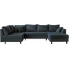 Best Mobilier Rune, Blau, 7 Sitz(e), Rune, Samt, Holz, Holz
