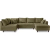 Best Mobilier Rune, Grün, 7 Sitz(e), Rune, Samt, Holz, Holz