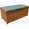 sweeek - Gartentruhe aus Holz 200L 125 X 60 cm - Holzfarben