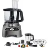 Moulinex FP825E, 3 l, Schwarz, Grau, Drehregler, 1,5 l, Fein, Kunststo...