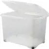 Clip-Box 60l mit Deckel und Rollen, Artikelnummer 10817, Naturfarben
