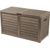 EDA Gartenbox BAYA 420 Liter in Holzoptik braun
