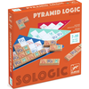 Djeco Pyramid Logikspiel für Einzelspieler, 60 Herausforderungen, 3 Sc...