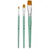 Pebeo, Pinsel, 3 goldene, flache Poly-MC-Pinsel