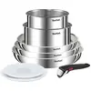 Topfset Tefal Emotion L8968S04 Edelstahl 8-teilig mit abnehmbarer Grif...